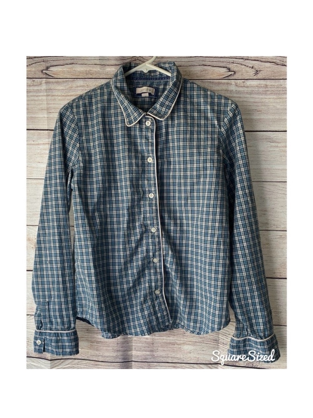 Aerie Plaid Pajama Sleep Shirt 100% Cotton | Women’s Large Button Down